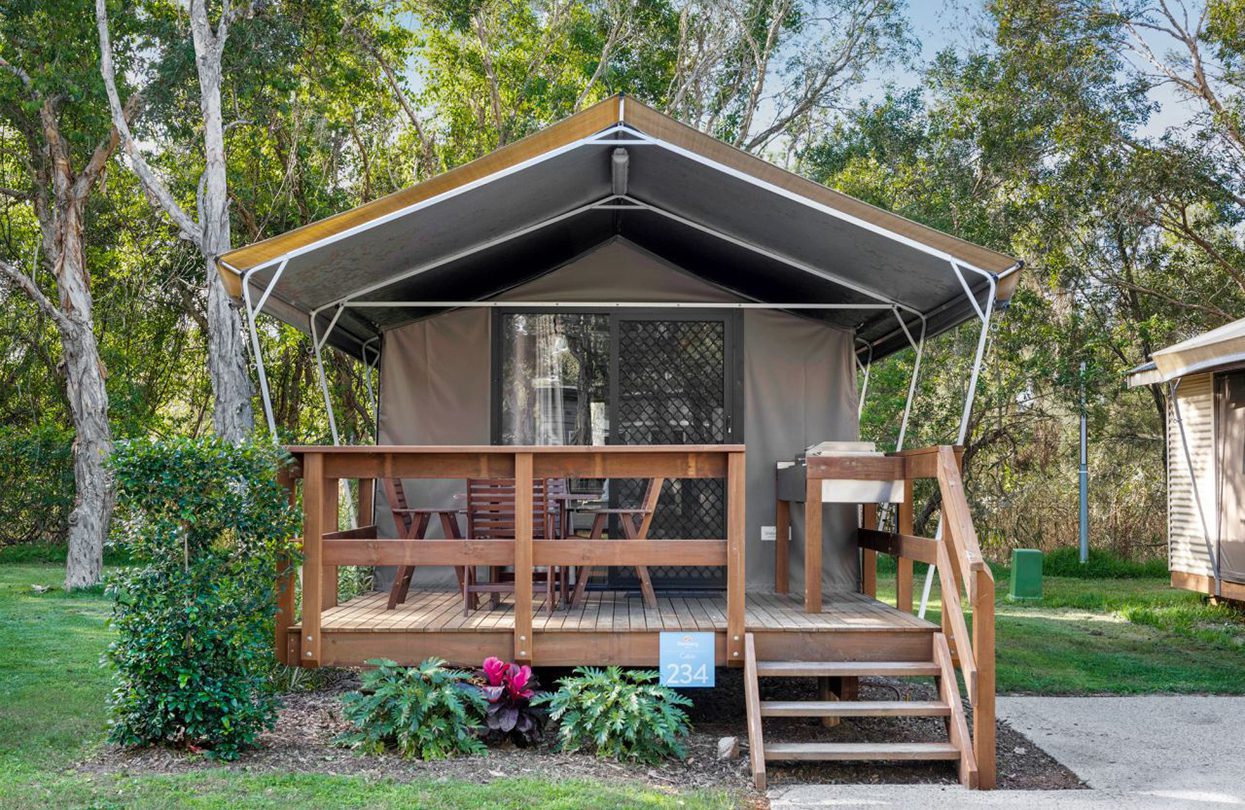 Peaceful safari-style camping in Byron Bay, image by Australia.com